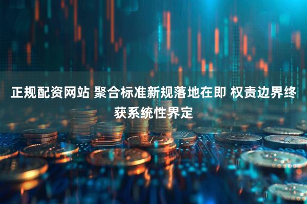 正规配资网站 聚合标准新规落地在即 权责边界终获系统性界定